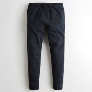 NWT Hollister navy twill jogger pants